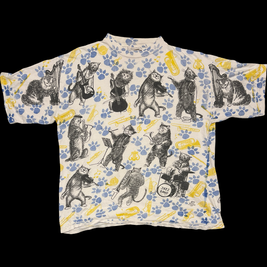 (XL) '93 cat jazz band tee