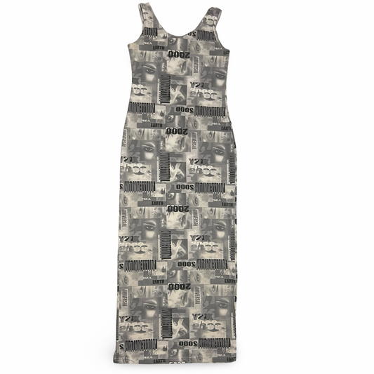 (S) vintage pretty girl y2k millennium maxi dress