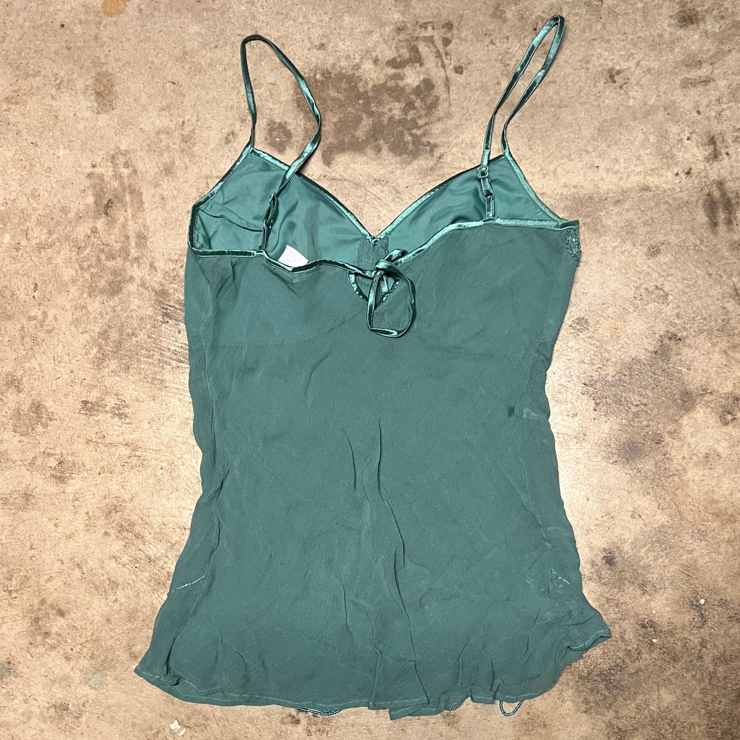 (L) Charlotte Russe semi sheer beaded top