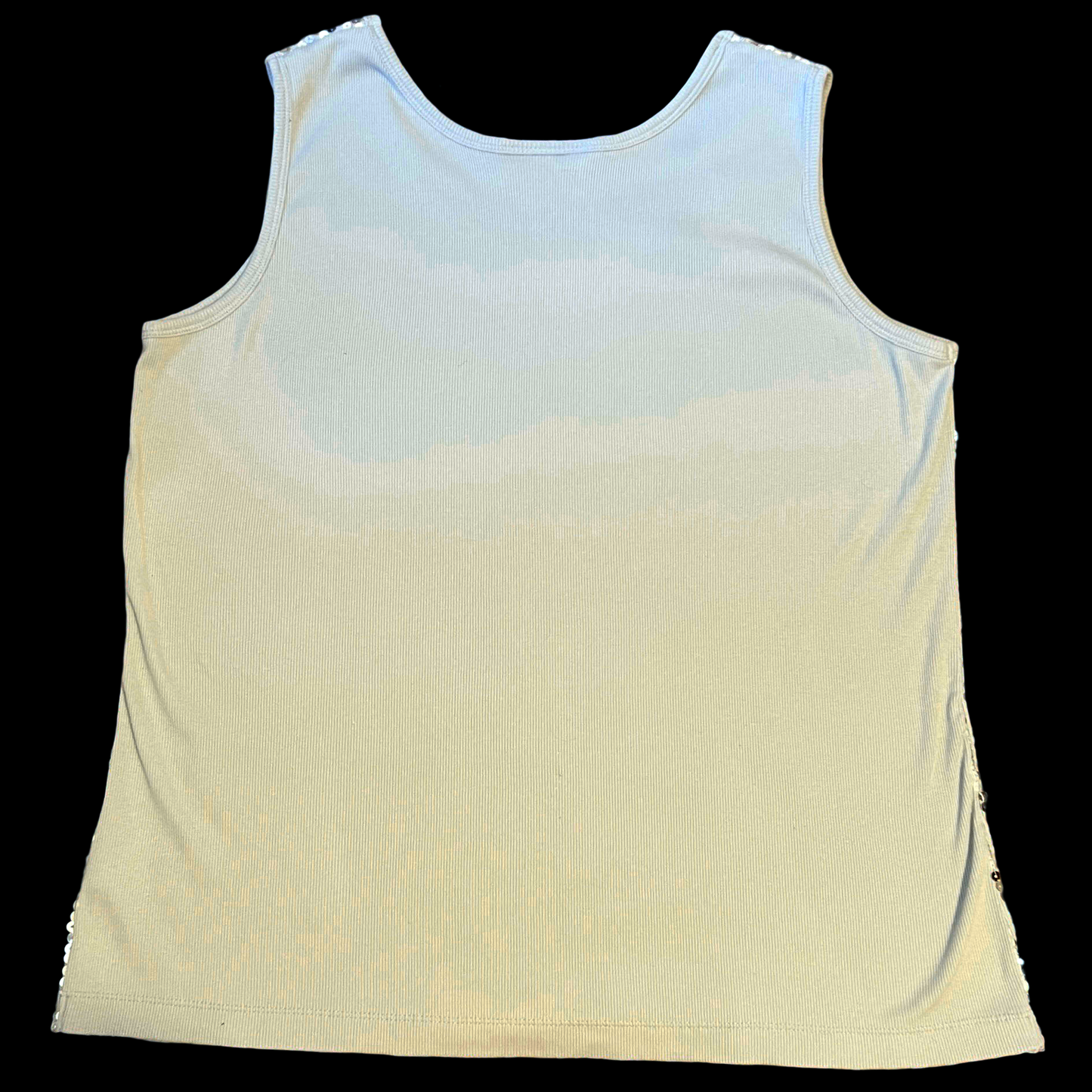 (1X) denim 24/7 silver sequin tank top