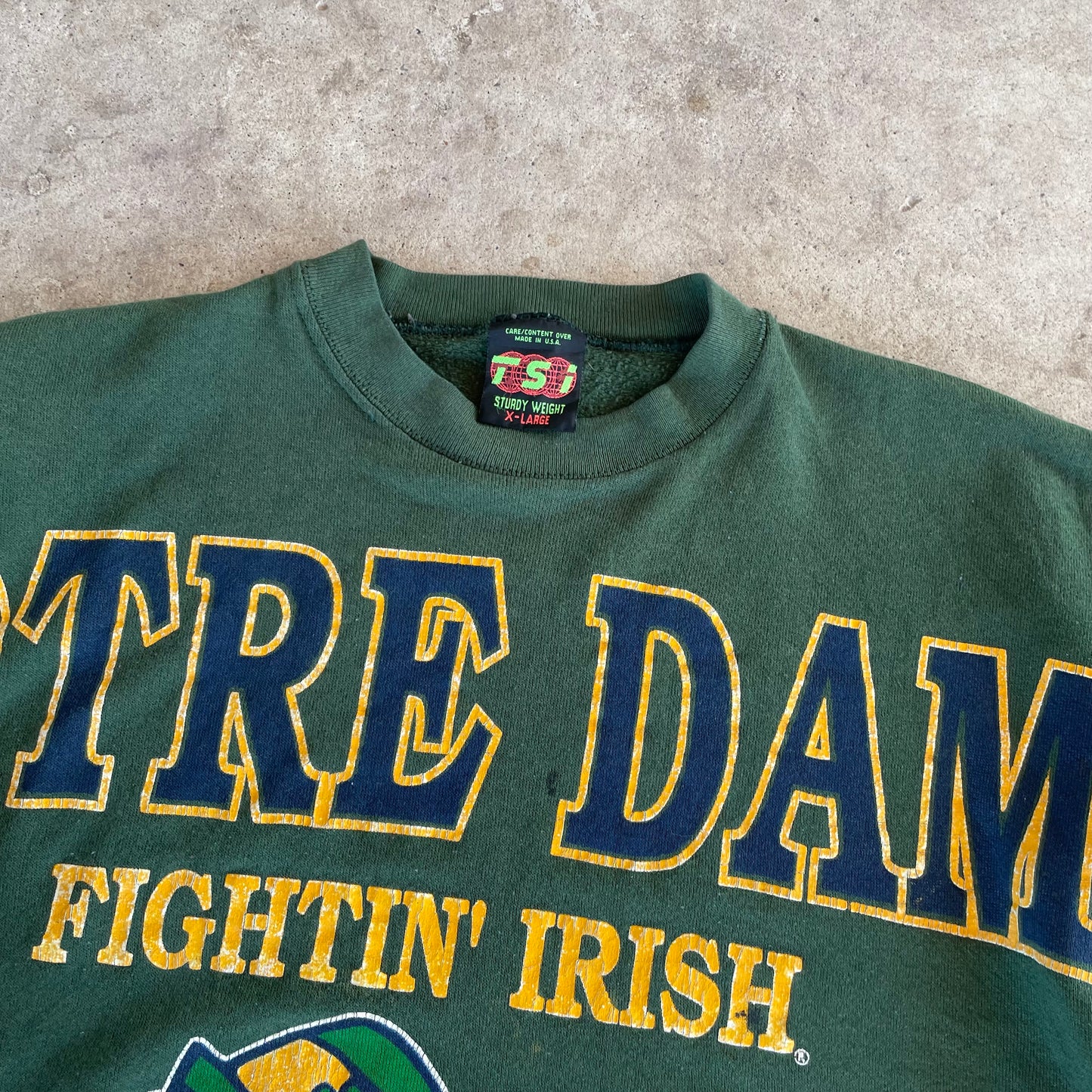 (XL) Notre Dame spellout crewneck
