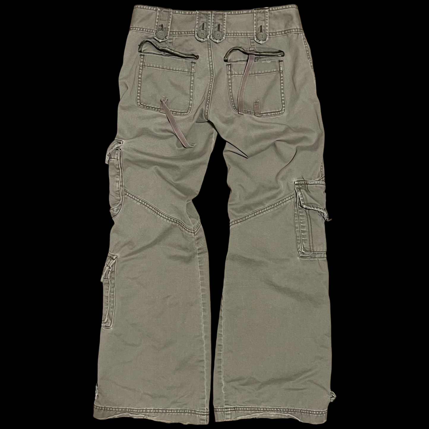 (2) abercrombie olive green cargo pants