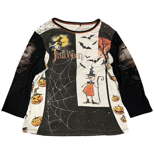 (S/M) halloween aop top