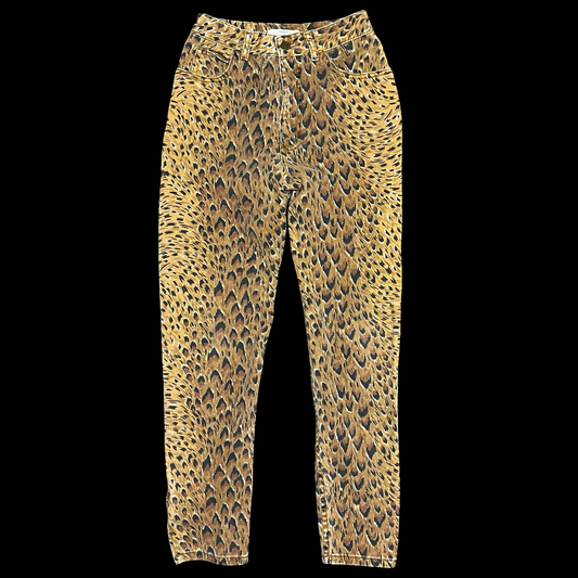 (29) vintage guess leopard pants