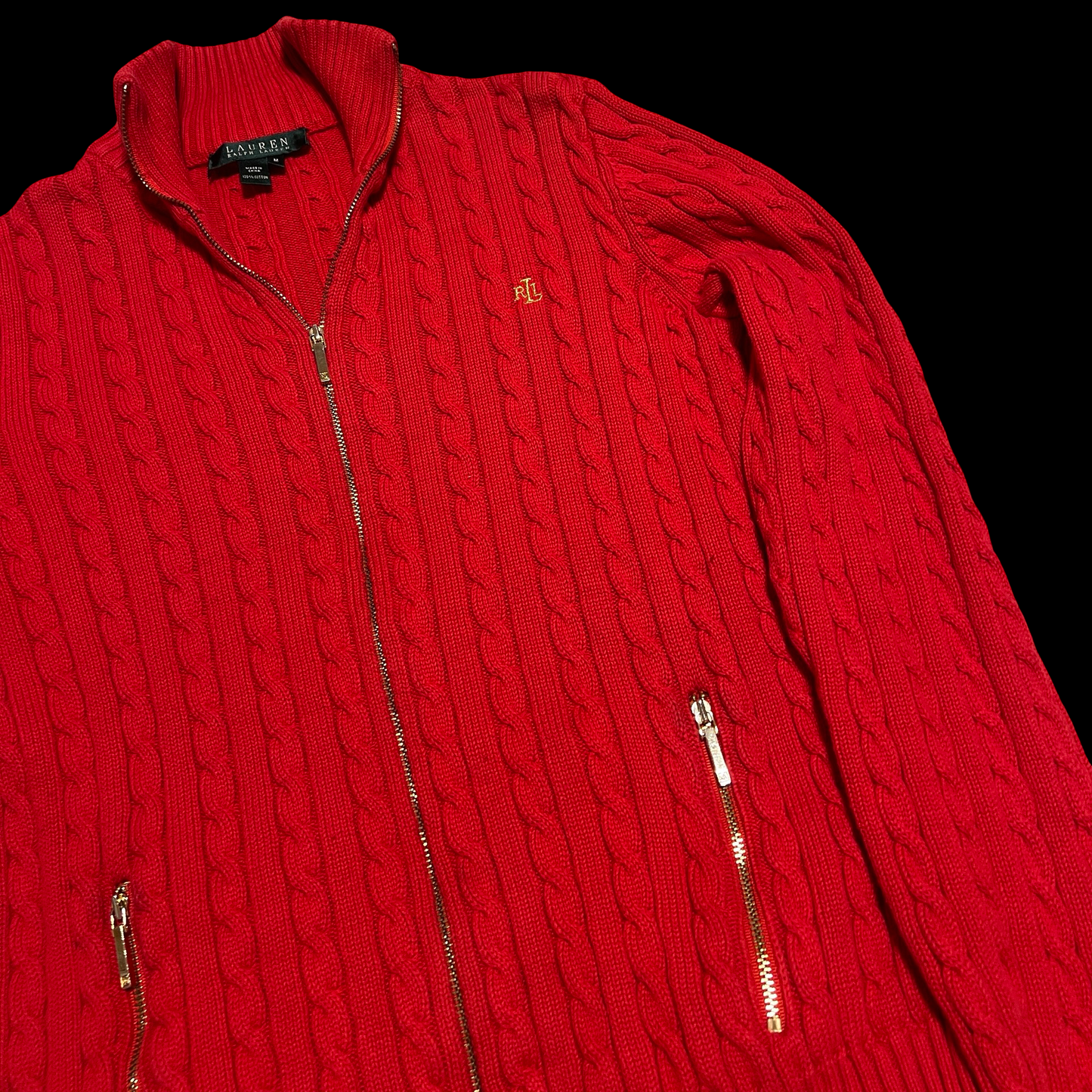 (M) ralph lauren sweater zip-up