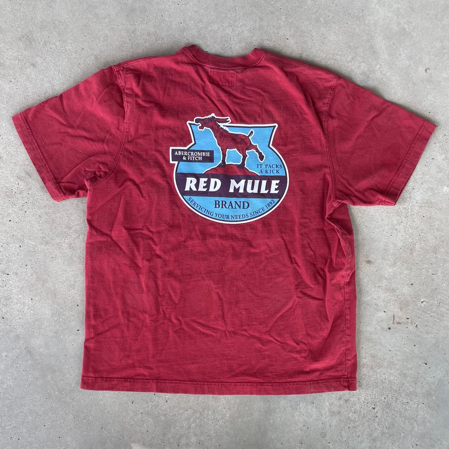 (XL) Abercrombie and fitch red mule tee