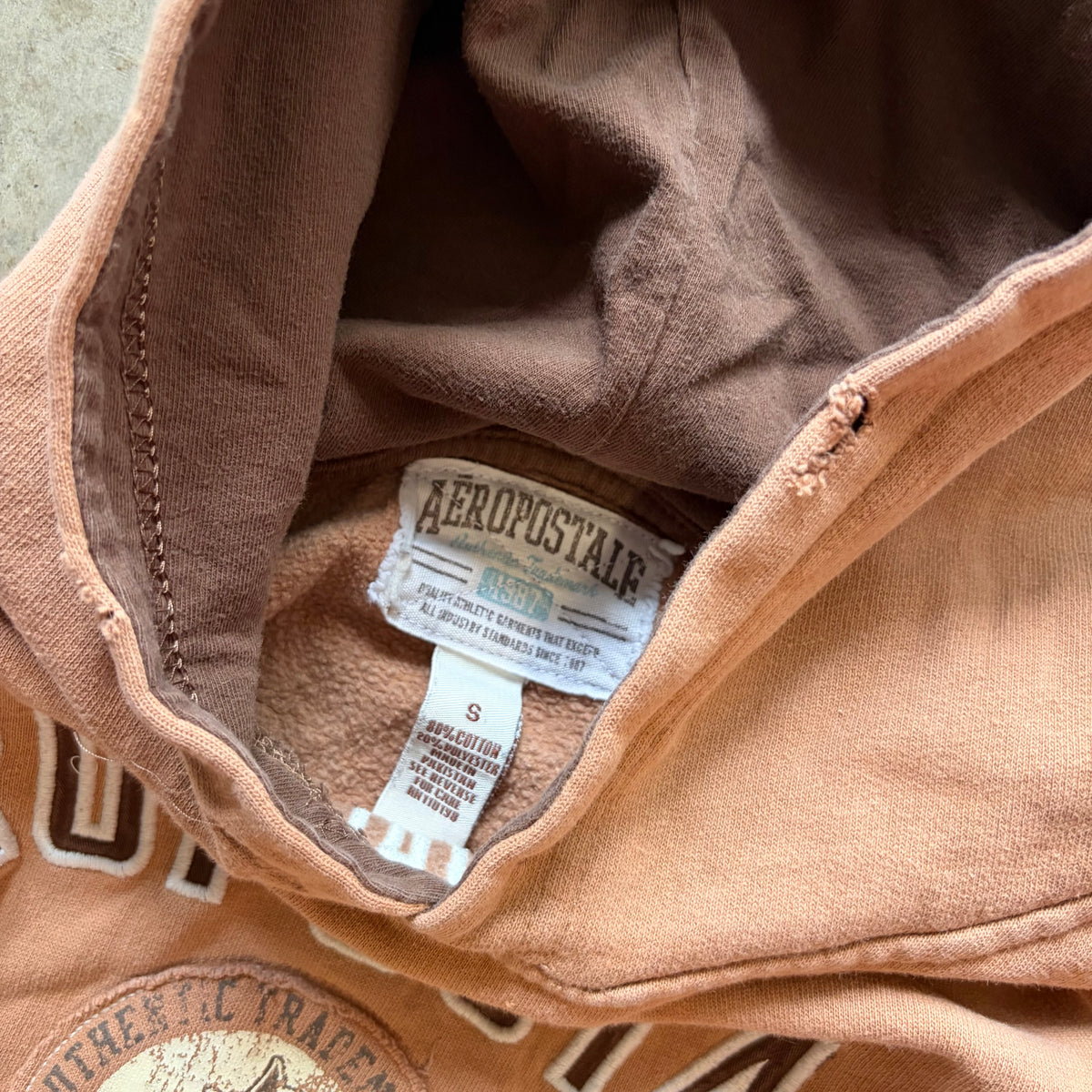 (S) Aeropostale 1987 brown hoodie