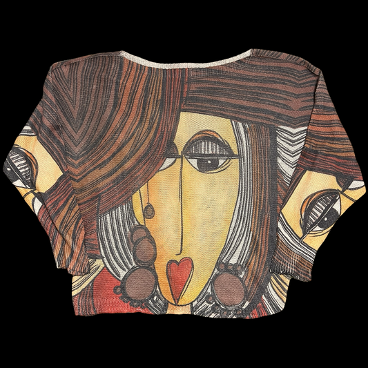 (XL) face sweater
