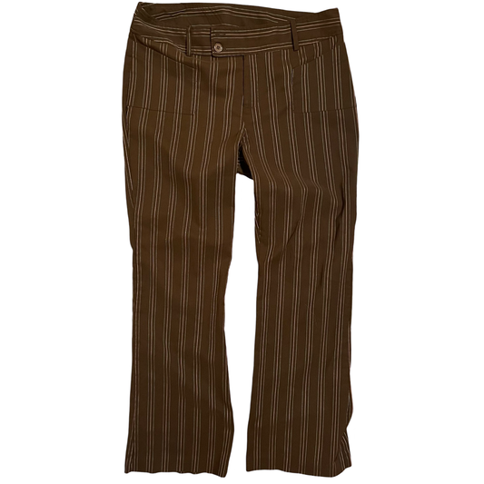 (16) wearever brown stripped pants