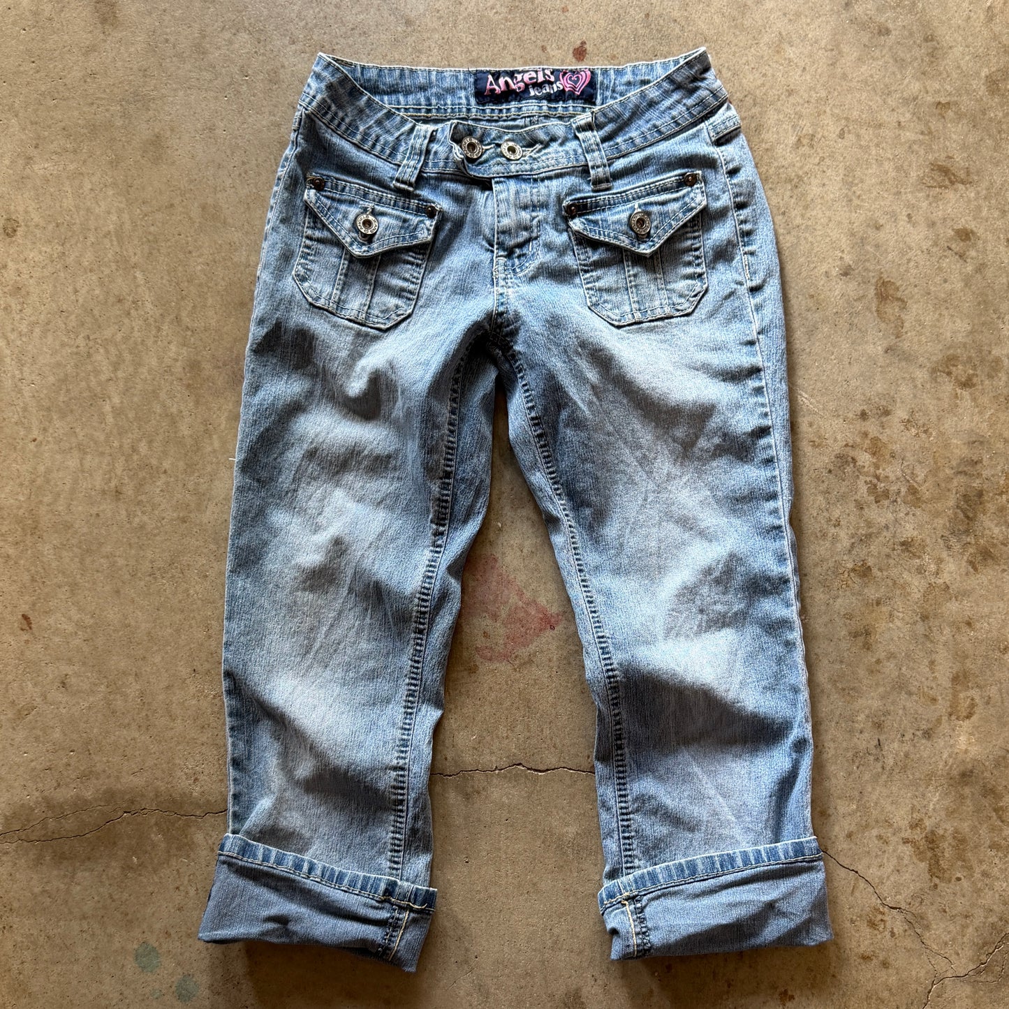 (3) angels jeans capri pants
