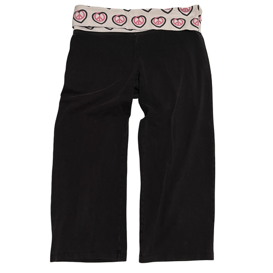 (S) victoria's secret pink peace sign capri yoga pants