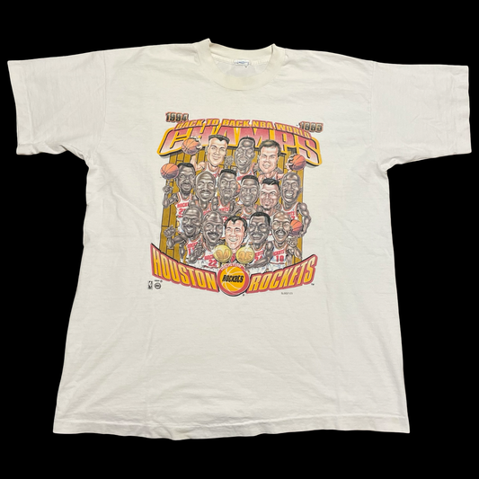 (XL) 1994-95 Houston Rockets caricature tee