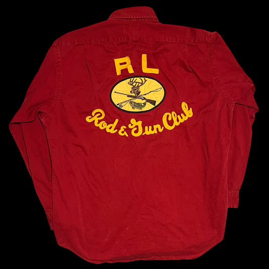 (M) polo ralph lauren sportsman rod & gun club button down shirt