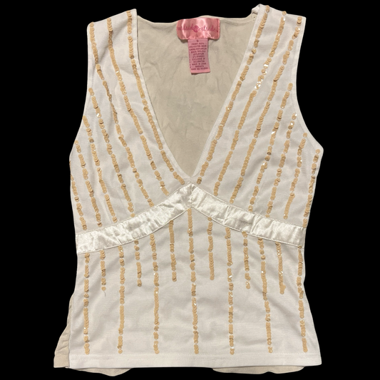 (S) eastside westside mesh cropped top