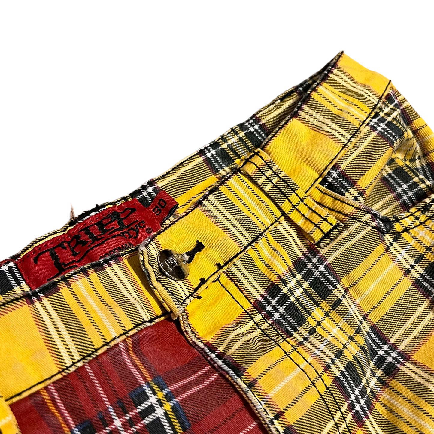 (30) tripp red & yellow skinny pants