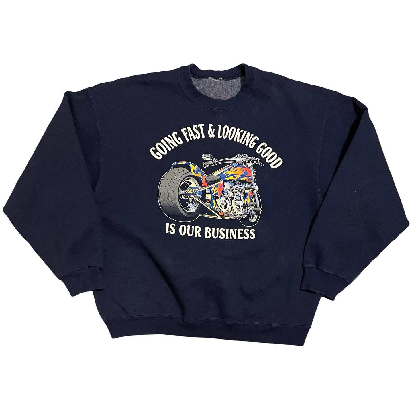 (L/XL) Going fast & looking good crewneck