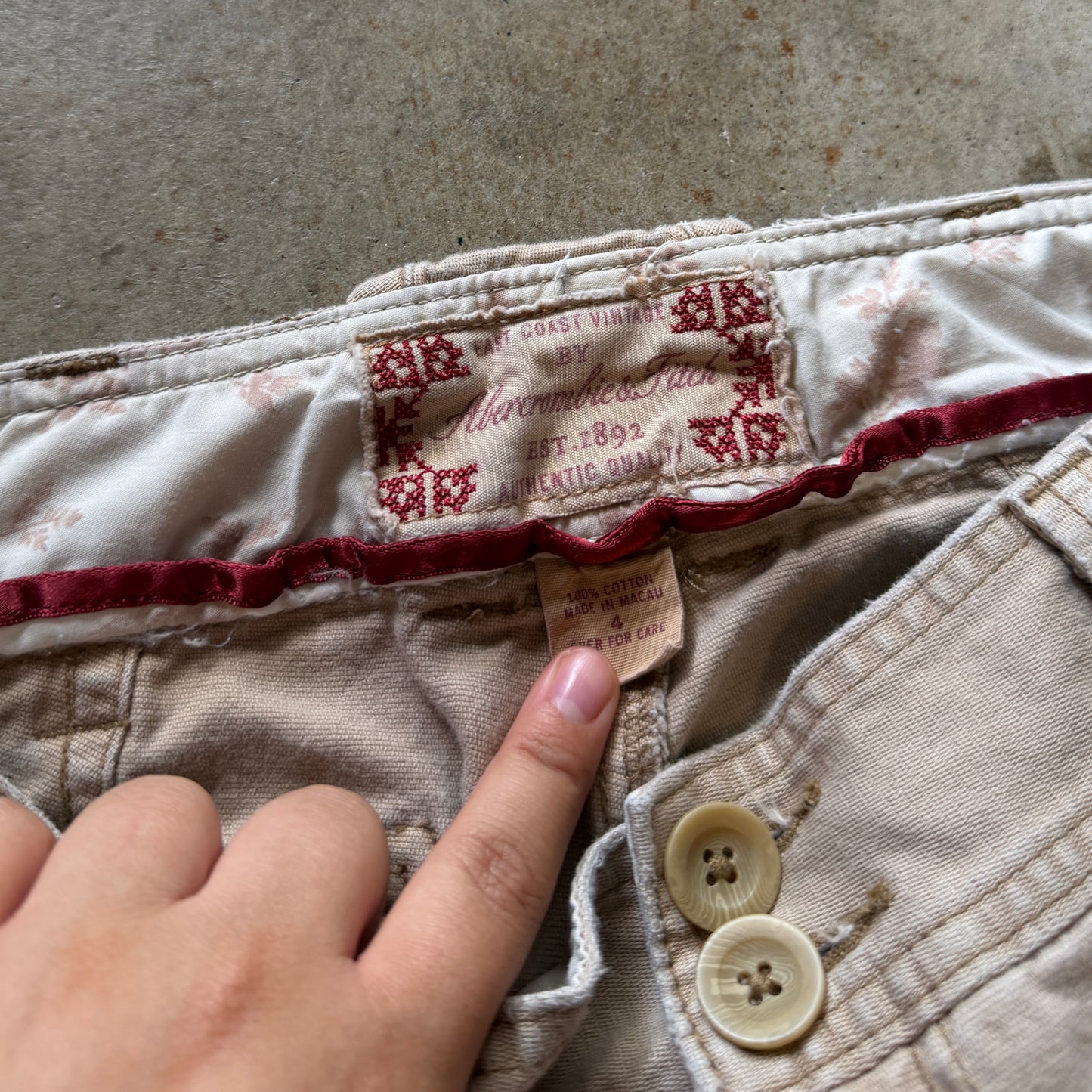 (4) Abercrombie & fitch cargo pants