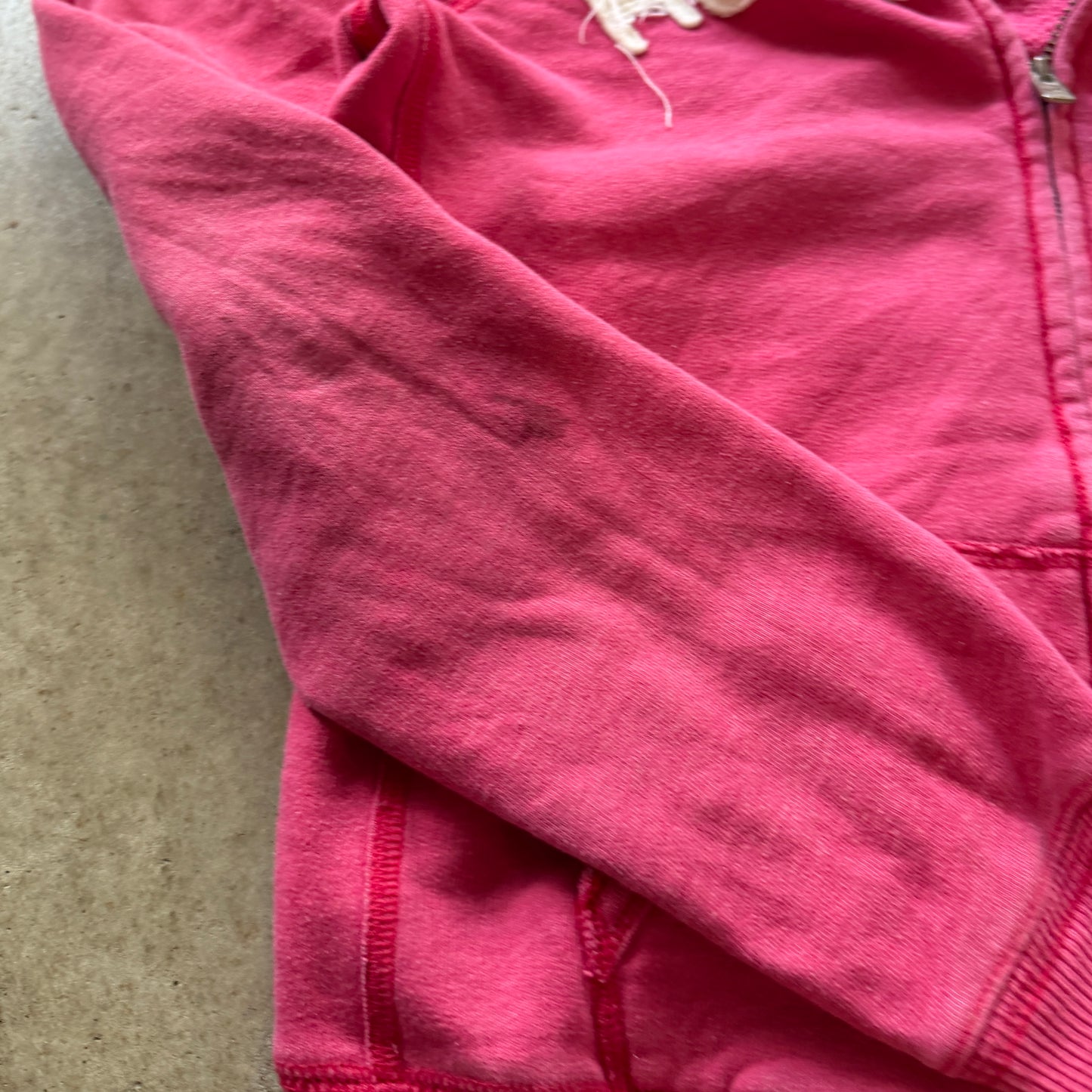 (L) ladies Hollister pink zip up