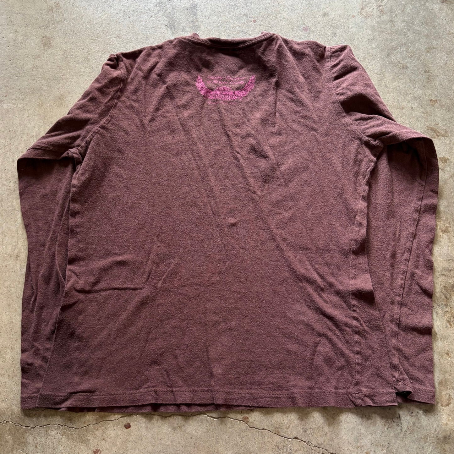 (XL) Harley Davidson brown heart long sleeve