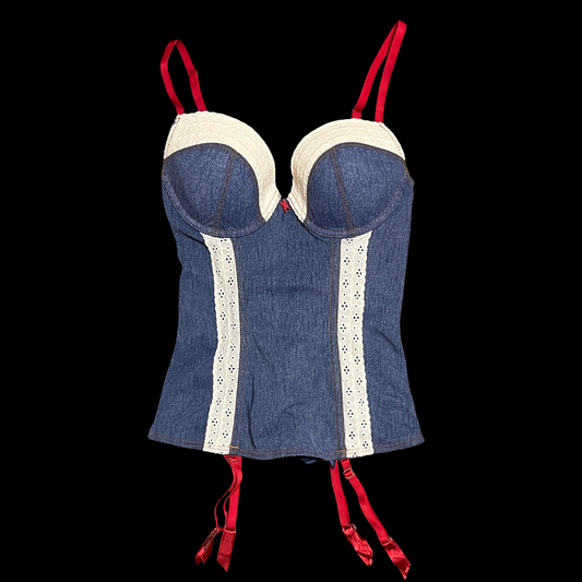 (S) fredericks of hollywood corset top