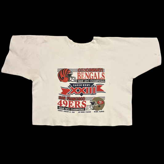 (XL) 1988 bengels vs 49ers cropped crewneck