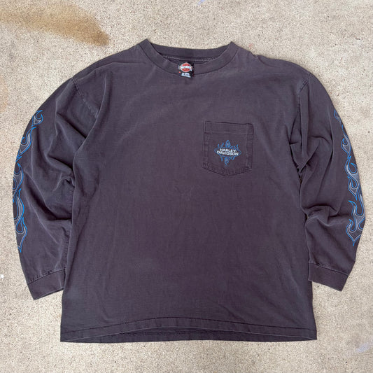 (XL) Harley davidson flame longsleeve
