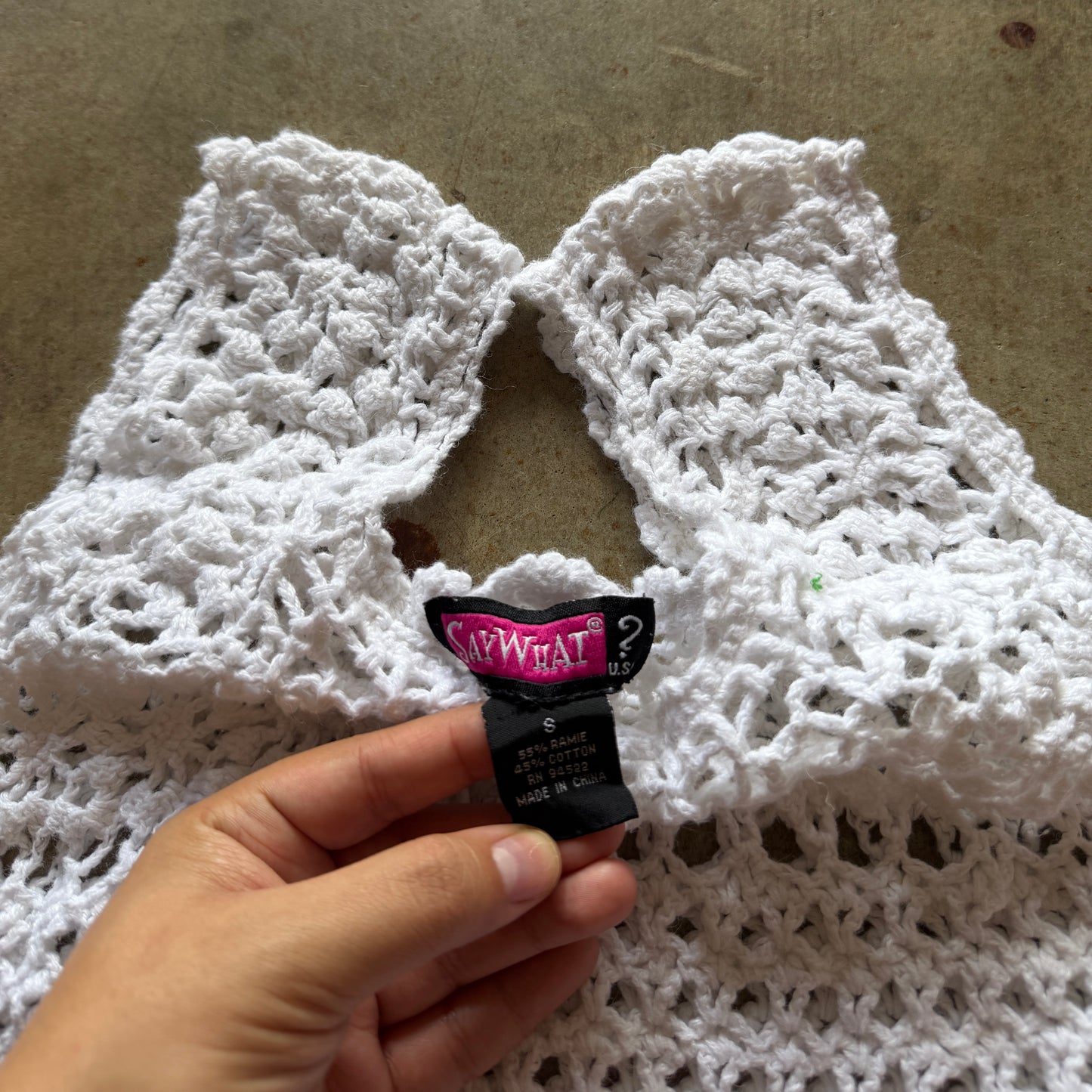 (S) say what crochet tank