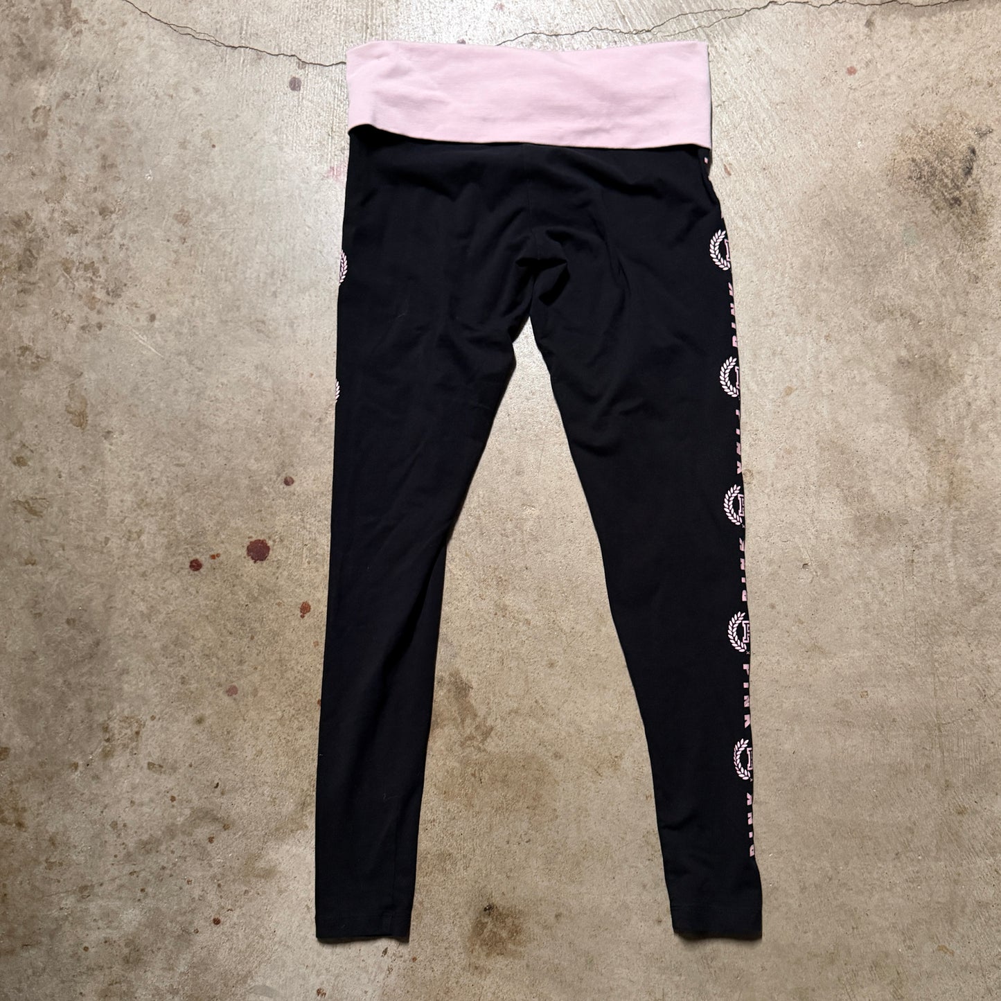 (S/P) ladies Victoria’s Secret pink skinny fold over legging