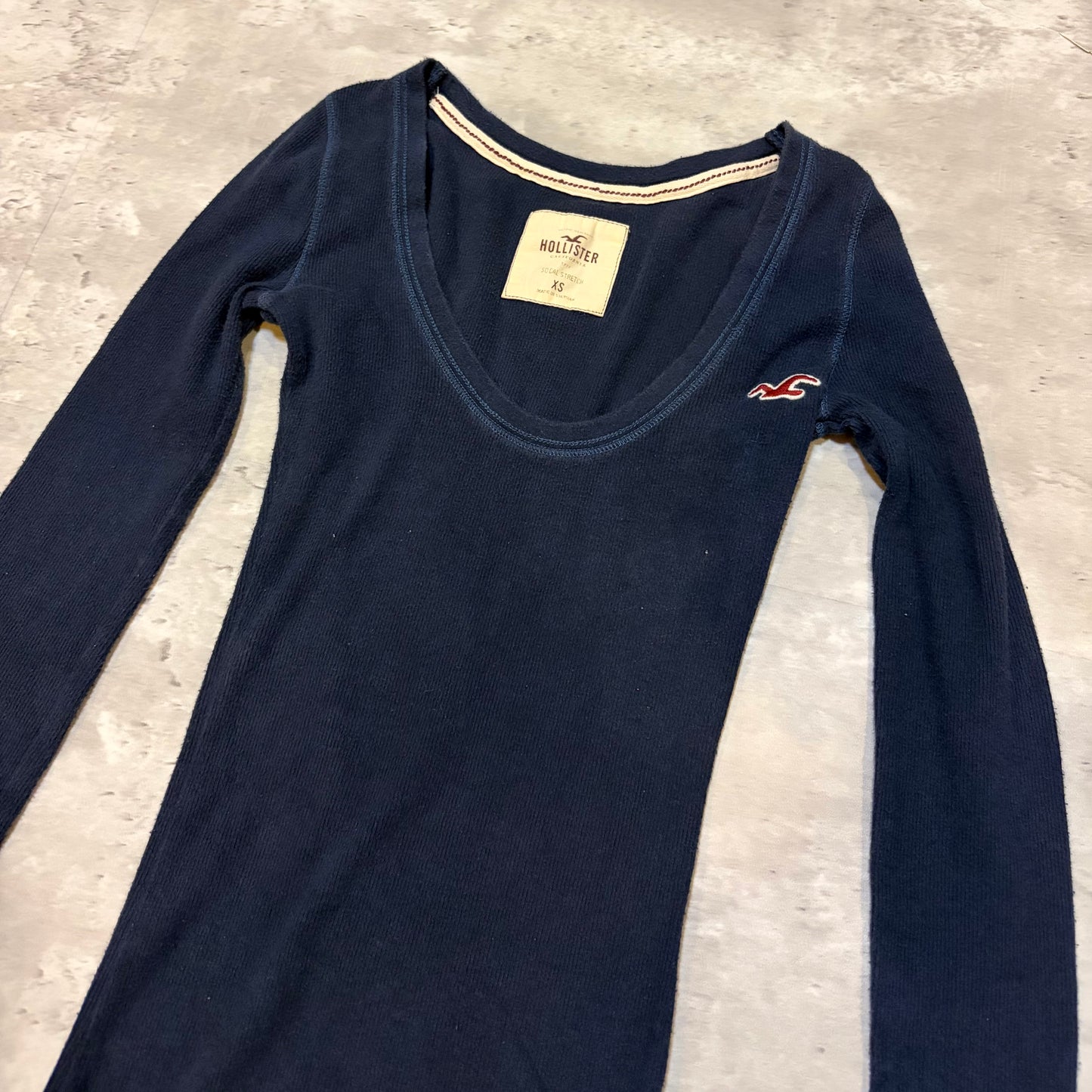 (XS) ladies Hollister so cal stretch navy long sleeve