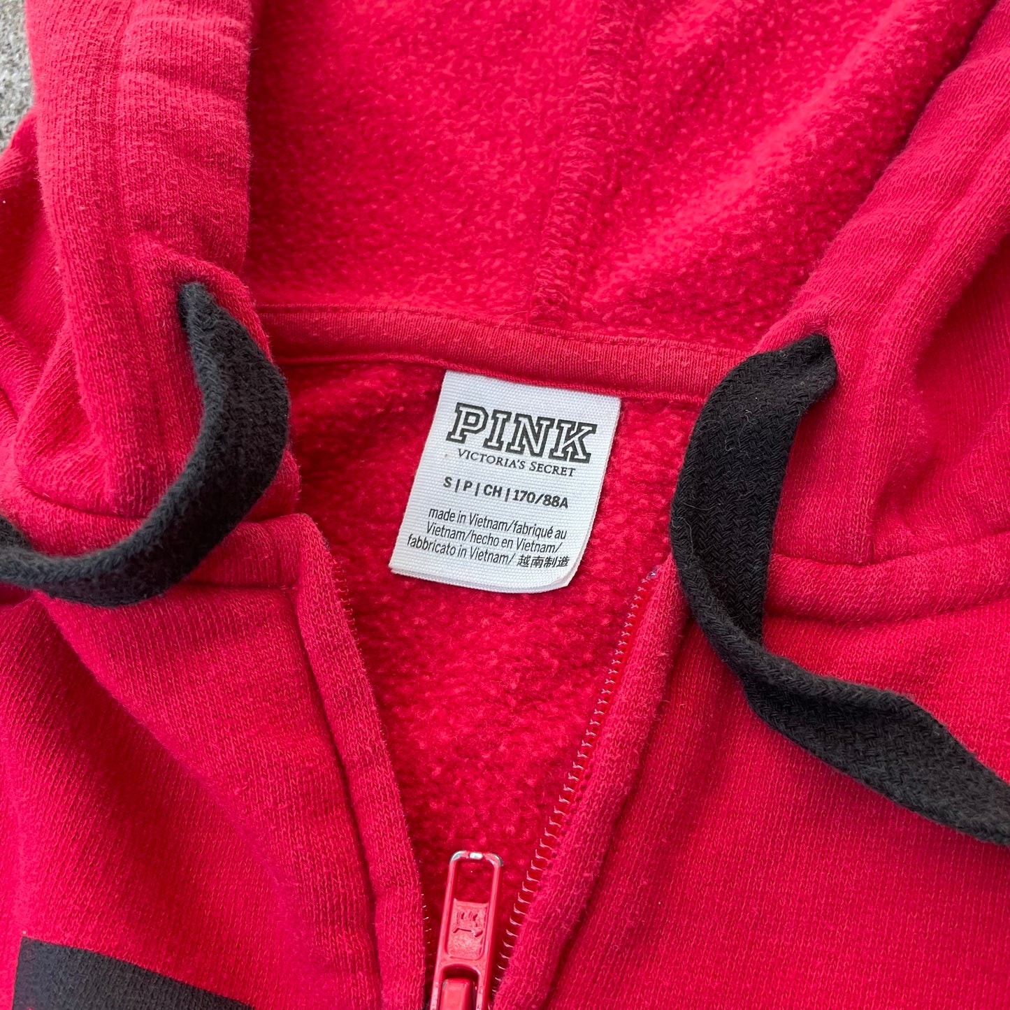 (S) victoria's secret pink red jacket
