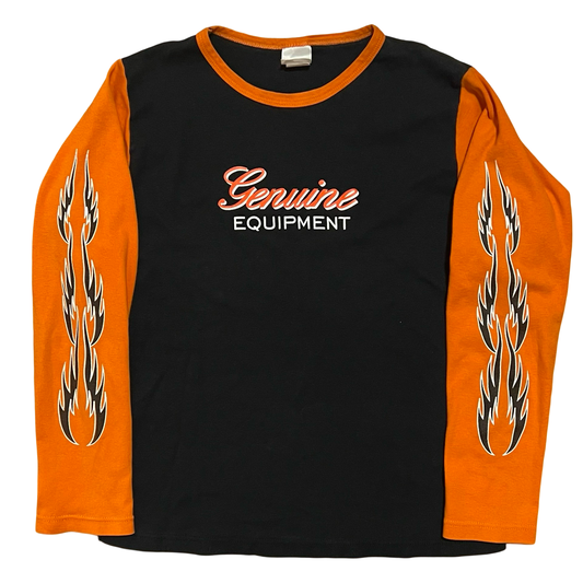 (M) sturgis on the river long-sleeve baby tee