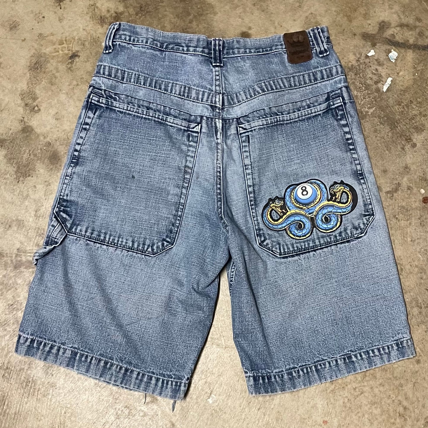 (33) Jnco snake 8 ball jorts