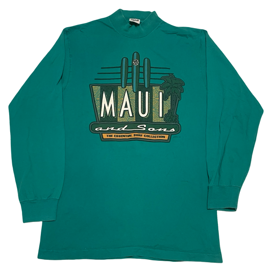 (L) 1994 Maui surf mock neck longsleeve