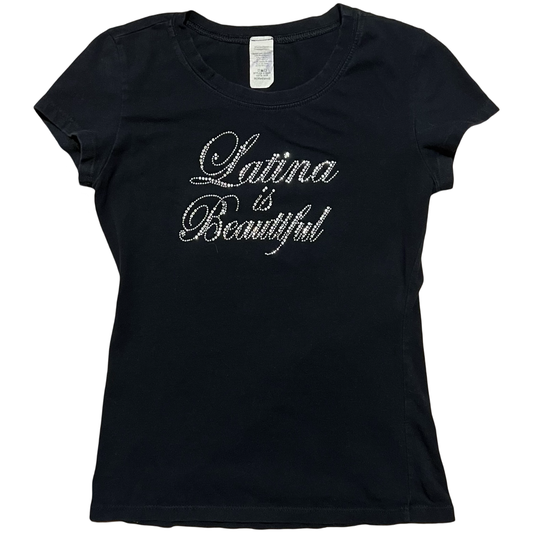 (M) latina is beautiful dedazzled baby tee