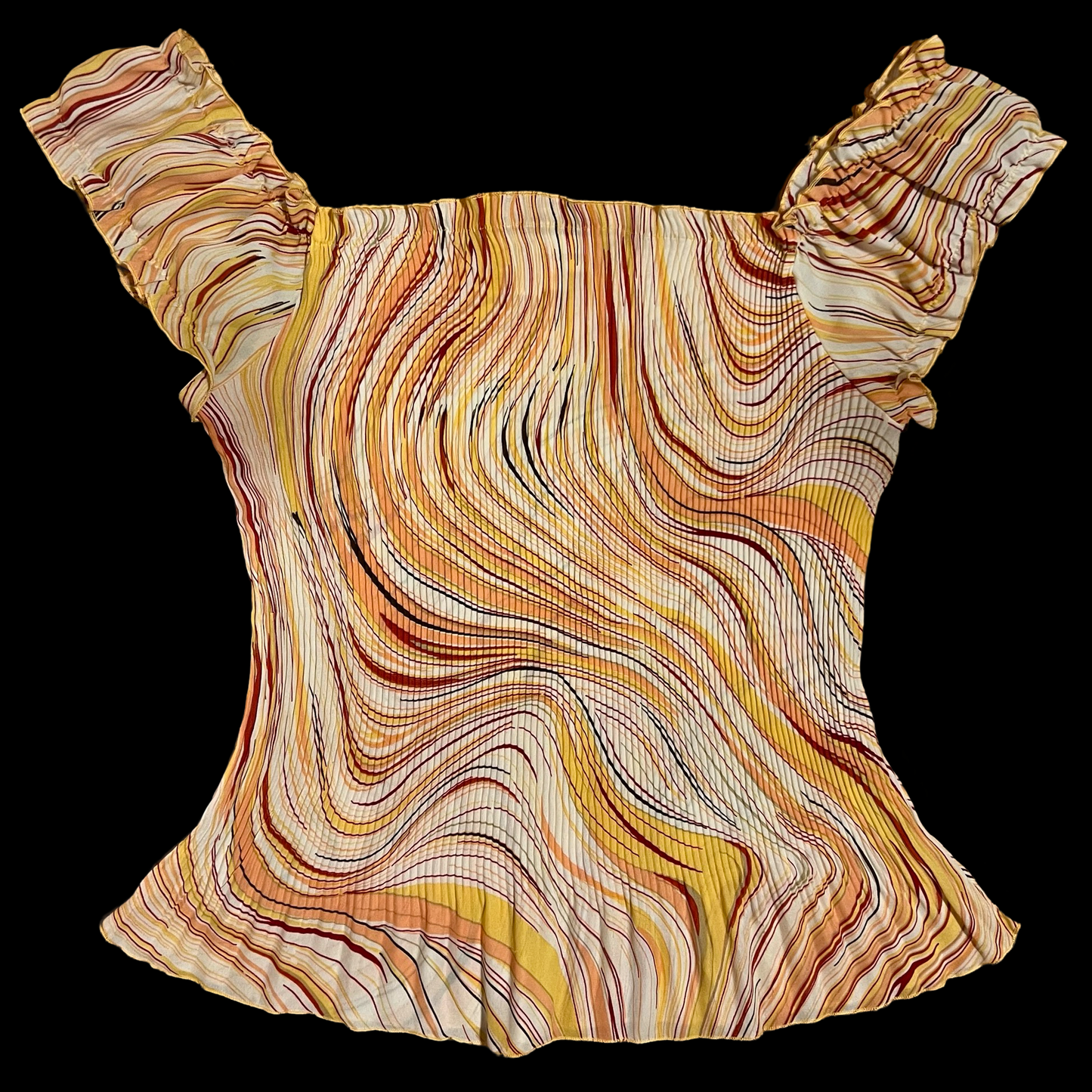 (S) dressbarn sheer swirl top