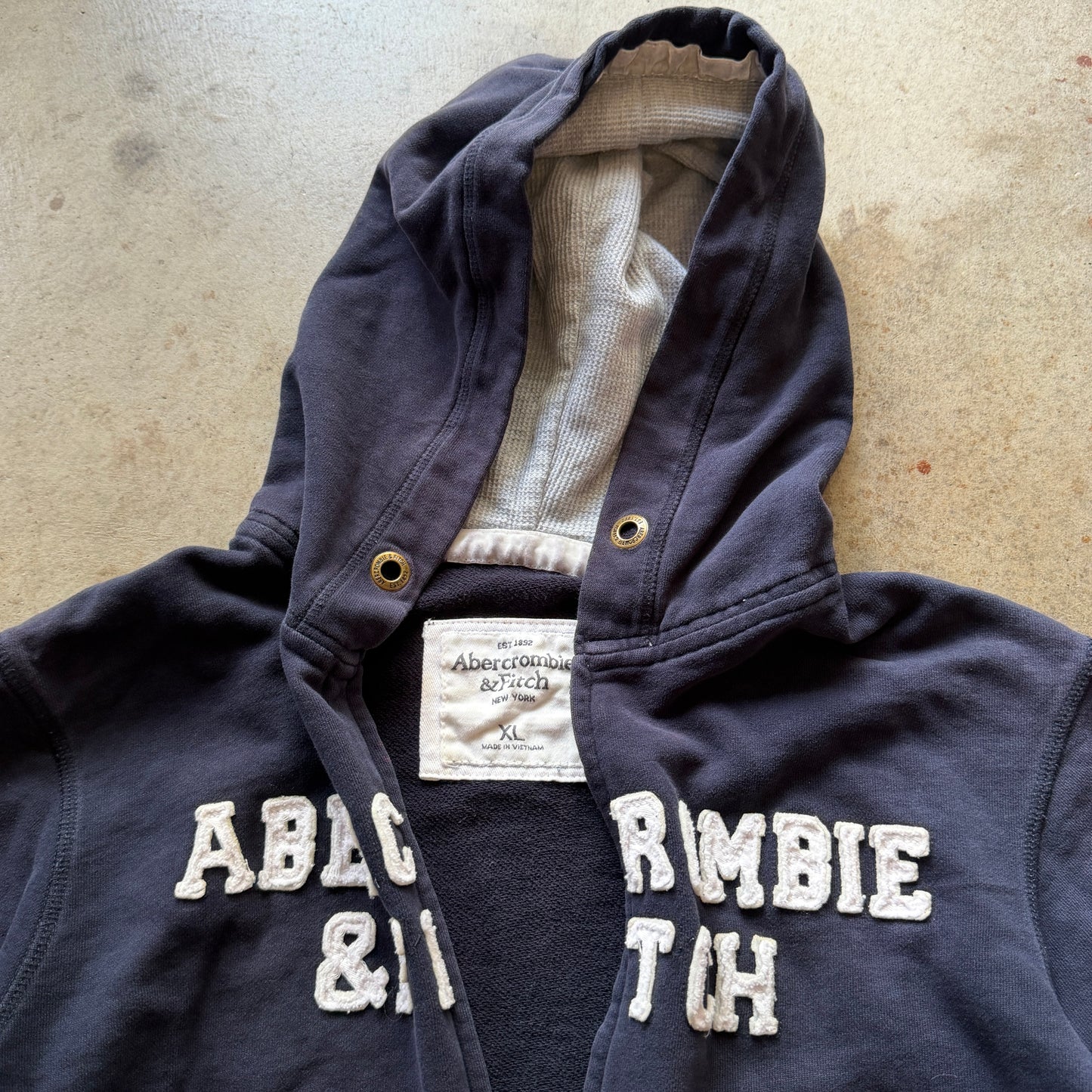 (XL) ladies Abercrombie & fitch waffle hood zip up