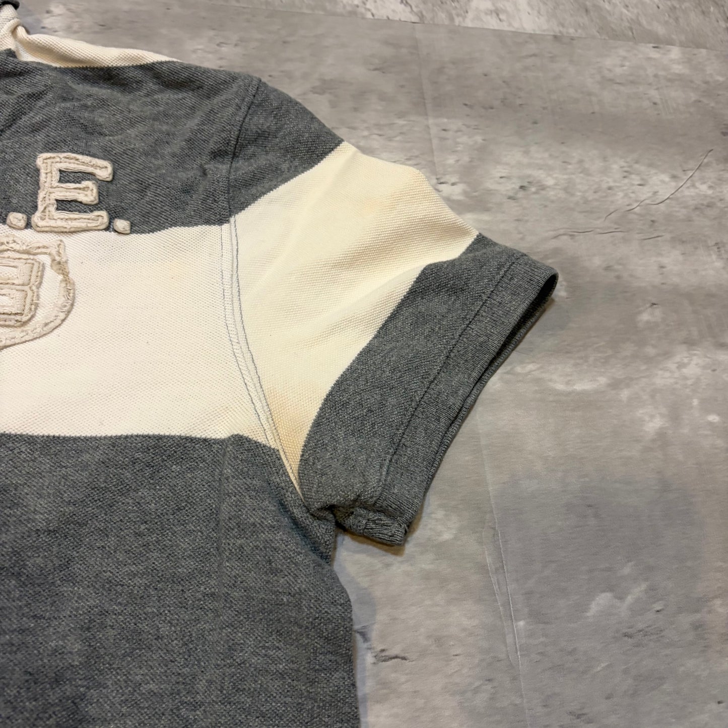 (M) American eagle 3 striped polo tee