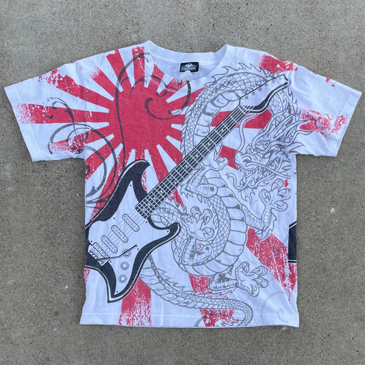 (YL) 4 seasons y2k dragon guitar tee