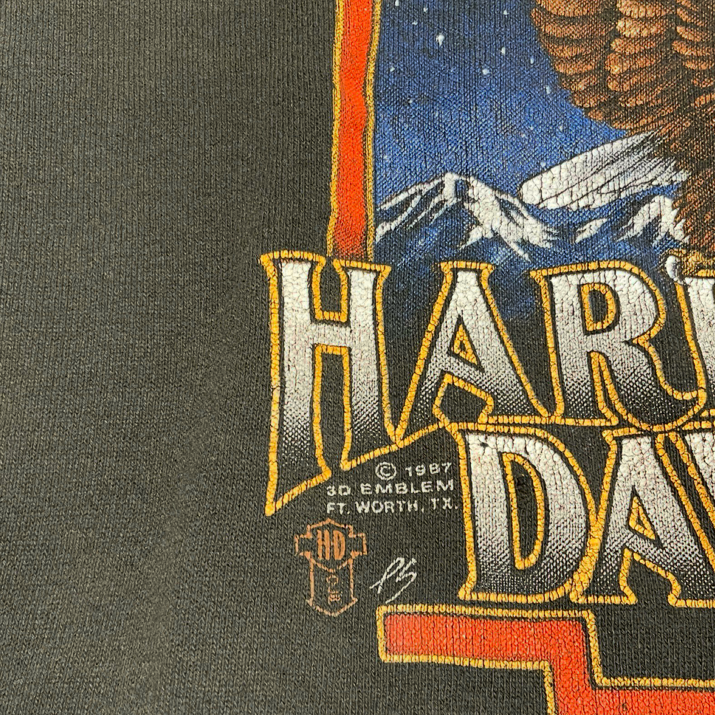 (L) 1987 Harley davidson crewneck