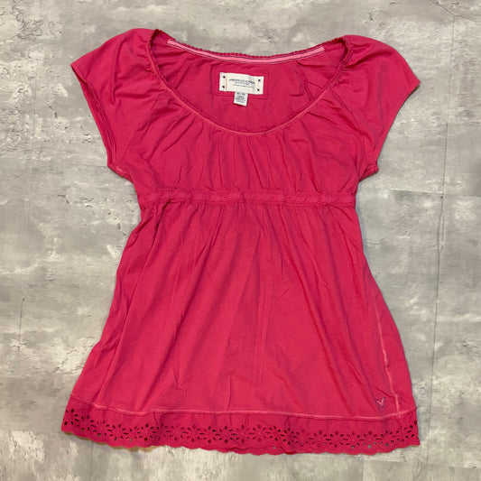 (M) ladies American eagle pink babydoll top