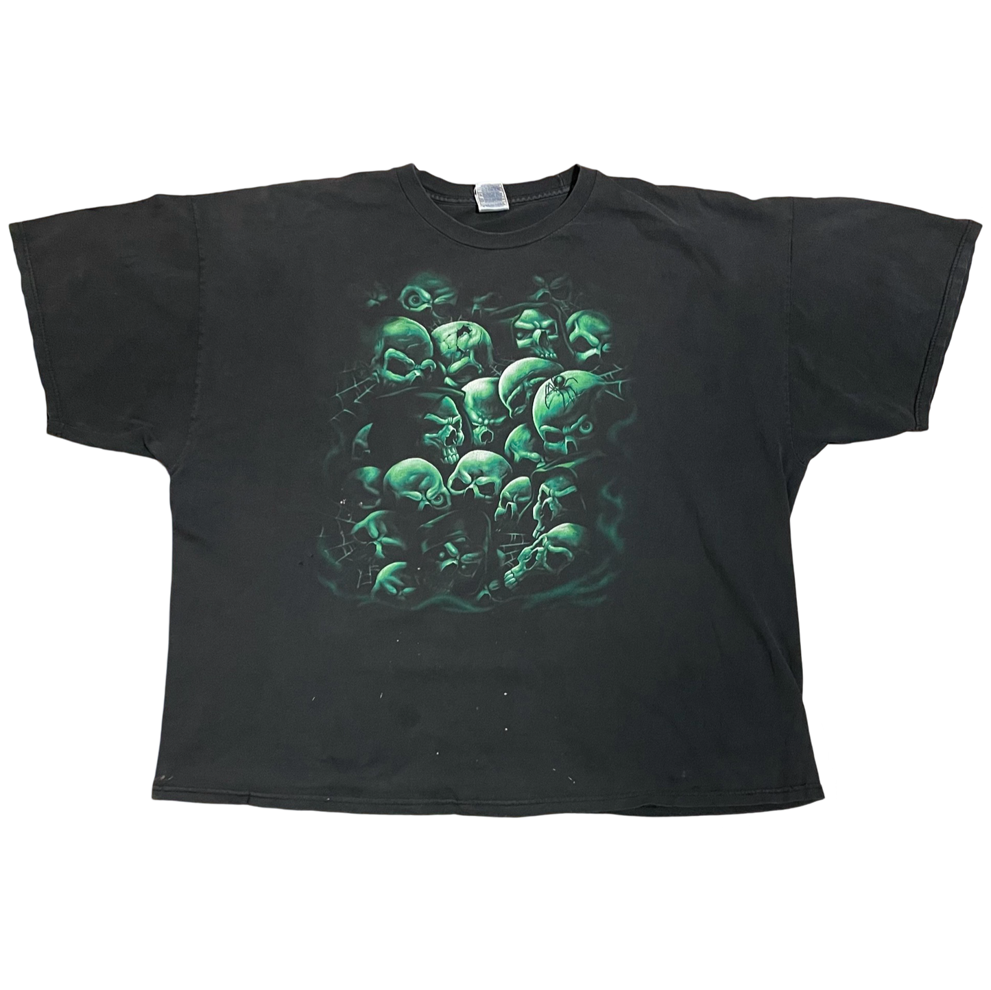 (3XL) Green skulls tee