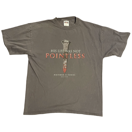 (XL) His life was not pointless jesus tee