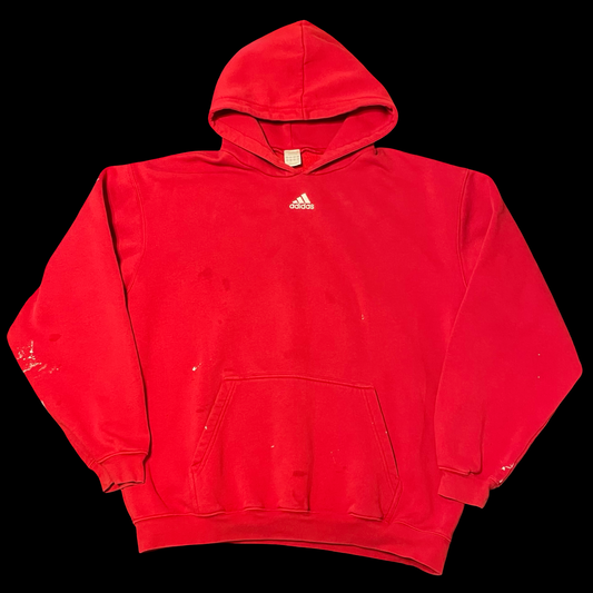 (L) Adidas red hoodie