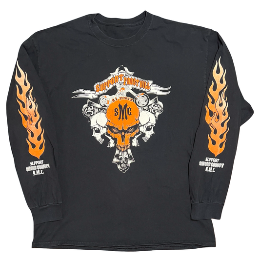 (XL) Support oxford county flame longsleeve