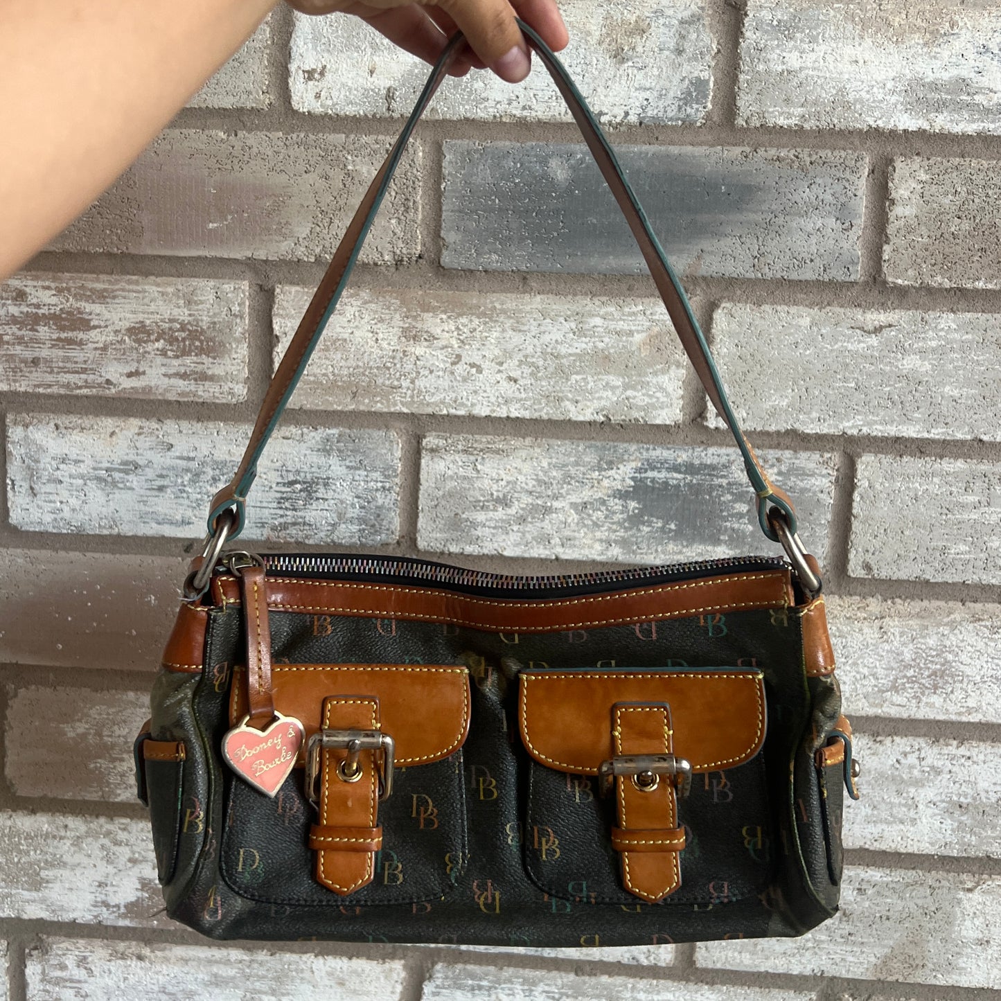 Y2K dooney & bourke monogram pocketed purse