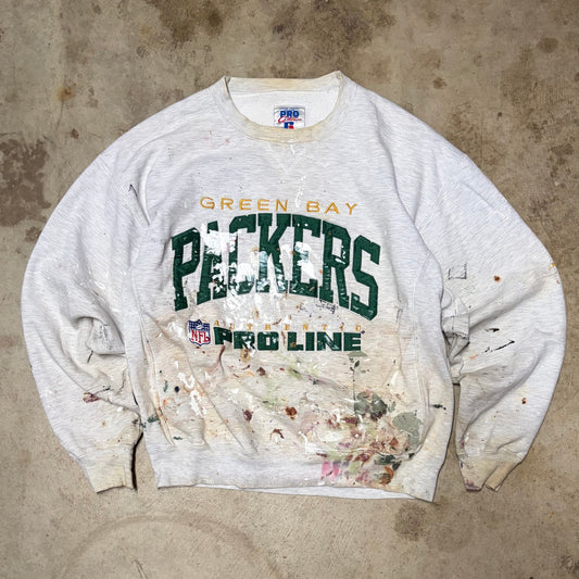 (L) Green Bay Packers painted crewneck