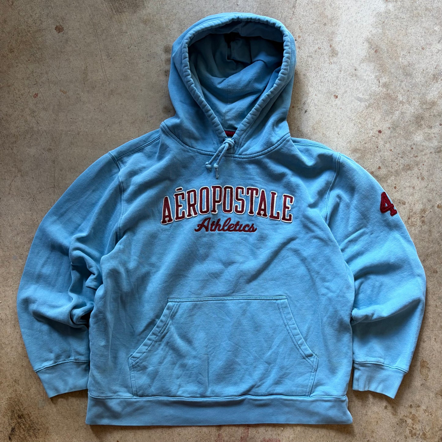 (L) Aeropostale athletics 45 baby blue hoodie