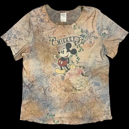 (2X) disney mickey aop top