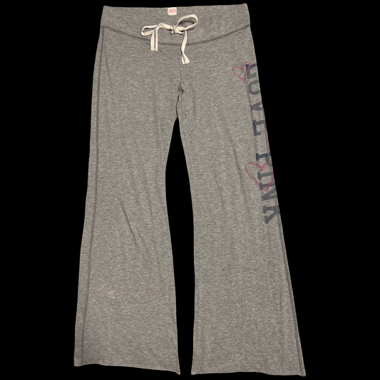 (M) love pink grey flowy pants