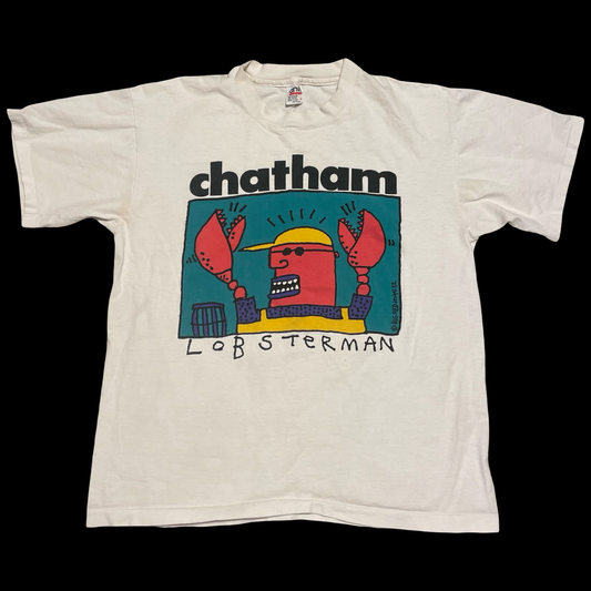 (L) 1992 Lobsterman Big hed designs tee
